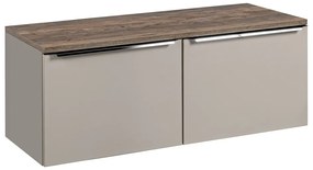 Závěsná skříňka pod umyvadlo SantaFe s deskou 120 cm taupe/dub santa fe vintage