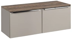 Závěsná skříňka pod umyvadlo SantaFe s deskou 120 cm taupe/dub santa fe vintage