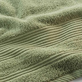Kaki froté bavlnená osuška 70x130 cm Tendresse – douceur d'intérieur