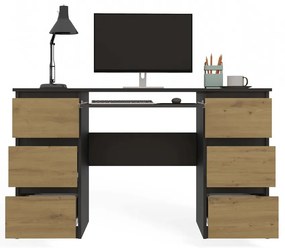 PC stolík Kwazulu 1 (antracit + dub artisan). Akcia -18%. Vlastná spoľahlivá doprava až k Vám domov. 1132440
