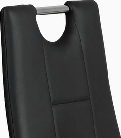 Jedálenská stolička Melania, čierna ekokoža