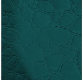 Tyrkysový prehoz na posteľ so vzorom STONE Rozmer: 170 x 210 cm