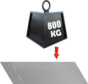 BPS-koupelny Obdĺžniková akrylátová sprchová vanička MIKO GR 100x90 sivá