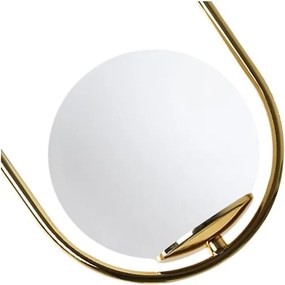 Závesné svietidlo Florence, 1x biele sklenené tienidlo, g, U