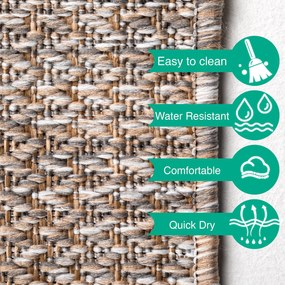 Ayyildiz, Kusový koberec Zagora 4511 Beige – na von aj na doma, 120x170, béžová, chodba / predsieň