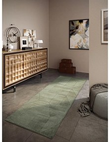 Zelený ručne tkaný vlnený behúň 80x250 cm Ursule – Villeroy&amp;Boch