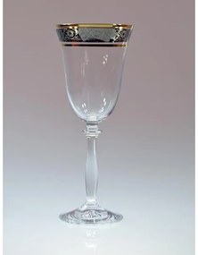 BOHEMIA ANGELA ZLATO-PLATINOVÝ POHÁR 250 ML SADA 6 KS