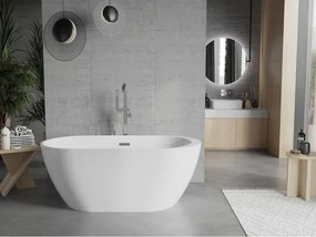 Mexen Livia, voľne stojaca vaňa 150x75 cm + sifón, biela lesklá, 52591507500