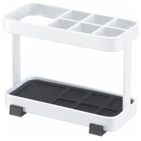 Biely stojan na zubné kefky a pastu YAMAZAKI Tower