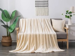 XPOSE® Mikroplyšová deka Exclusive - vanilková 200x230 cm
