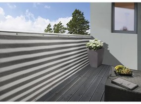 Balkónová zástena Konsta HDPE 180g/m² 0,9x5 m bielo-sivá