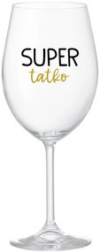 SUPER TÁTA - priehľadný pohár na víno 350 ml