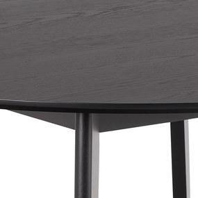 Okrúhly jedálenský stôl Roxby 120 cm čierny