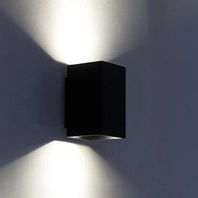 Moderné inteligentné nástenné svietidlo čierne vrátane 2 WiFi GU10 - Sandy