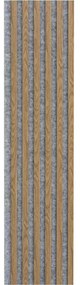 Akustické dekoračné panely, dub svetlý 3D lamely na sivom filcovom podklade, rozmer 270 x 30 cm, IMPOL TRADE