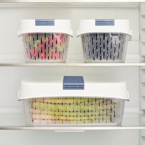 Špeciálny box na ovocie a zeleninu, s ventiláciou a filtrom, do chladničky, Fridge Fresh, 6,4 l - modrý