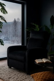 Relaxačné kreslo René rozkladacie čierne