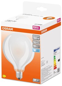 OSRAM LED žiarovka globe E27 G95 11W 4 000 K matná