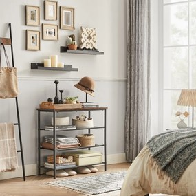 Botník E1035 OLW, staré drevo, 3 poschodia