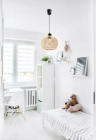 Drevená stropná závesná lampa 1xE27 KULA Luca Vysokokvalitná