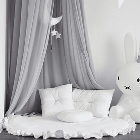 Detská podložka s volánom biela