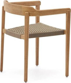 Drevená záhradná stolička v prírodnej farbe Icaro – Kave Home