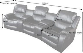 Sedacia súprava Relax 42814 Hollywood 3-sedenie Tmavošedá látka - Komfort-nábytok