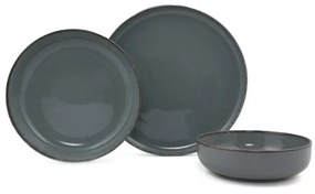 Jedálna súprava 12 ks sivá/porcelán