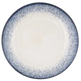 24-dielna jedálenská súprava, biela/modrá, porcelán