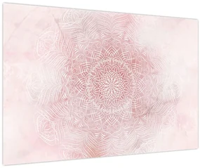 Obraz - Ružová mandala (90x60 cm)