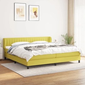 Boxspring posteľ s matracom zelená 200x200 cm látka 3126436
