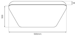 LED Stropné svietidlo NEMO LED/36W/230V 50x50 cm čierna
