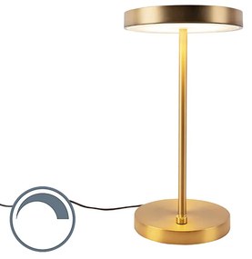 Moderná stolná lampa bronzová vrátane LED - Disco