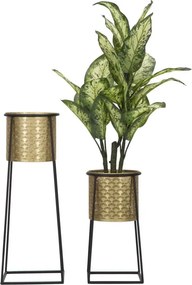 Sada 2 ks kvetinových stojanov Couple Cup čierno-zlatá