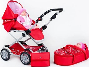 Detský kočík pre bábiky 2v1 New Baby Monika ružový