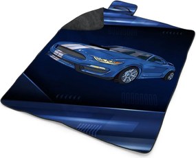 Sablio Plážová deka Mustang Modré pozadie s pruhmi: 200x140 cm