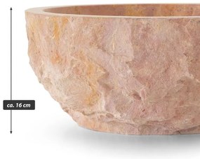 Umývadlo z prírodného kameňa Savona, Ø 35 - 40 cm
