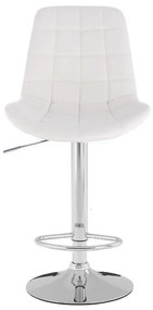 LuxuryForm Barová stolička PARIS na striebornom tanieri - biela
