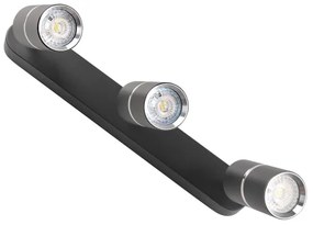 Bodové svietidlo BAMBOO 3xGU10/10W/230V čierna