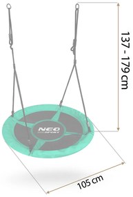 Neo-Sport Swingo 100 cm hojdačka bocianie hniezdo
