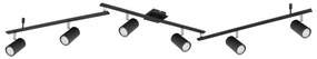 Globo 57910-6B - Bodové svietidlo ROBBY 6xGU10/35W/230V čierna