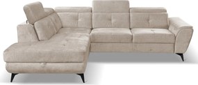 Rohová sedacia súprava Sergio, béžová látka, ľavý roh