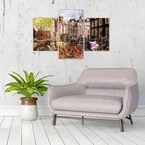Obraz - Amsterdam, maľba (90x60 cm)