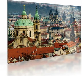 Sklenený obraz - Panorama Prahy (70x50 cm)