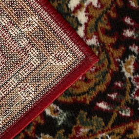 Alfa Carpets, AKCIA: 390x100 cm Behúň na mieru TEHERAN T-102 red - obšitý zo všetkých strán, červená, chodba / predsieň
