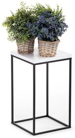 STOJAN NA KVETINÁČ BASICLOFT 40X24X24 CM ČIERNA/BIELA