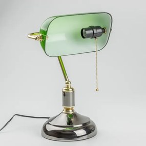 Brilagi - Stolná lampa BANK OFFICE 1xE27/60W/230V čierna/zlatá/zelená