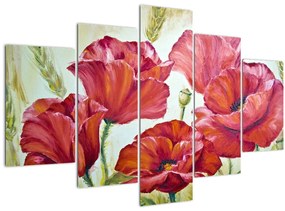 Obraz - Kvety vlčích makov (150x105 cm)