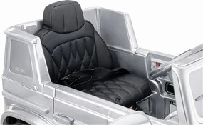LEAN CARS Elektrické autíčko Mercedes AMG G 63 strieborné lakované