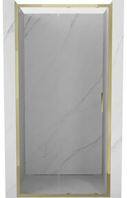 Mexen Exo, posuvné sprchové dvere 115 cm, číre sklo, zlatá, 8151-115-000-50-00